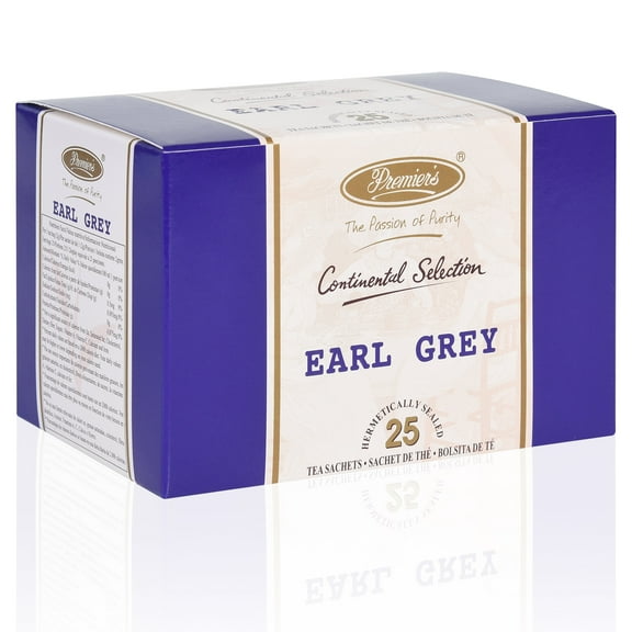 Premier's Earl Grey Flavored Tea Continental Selection, 25 Tea Bags,  1.76 oz (50g)