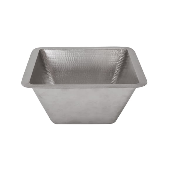 Premiere Copper BS15EN2 15" Electroless Nickel Hammered Copper Prep Sink