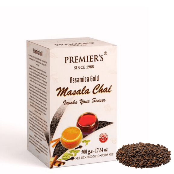 Premiers Assamica Gold Masala Chai, Loose Leaf Tea, CTC TEA, 17.64 oz (500g)
