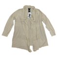 thumbnail image 1 of Premise Women's Long Sleeve Open Front Drape Knit Cardigan w/ Pointelle Details (Stone Manor, XXL), 1 of 5