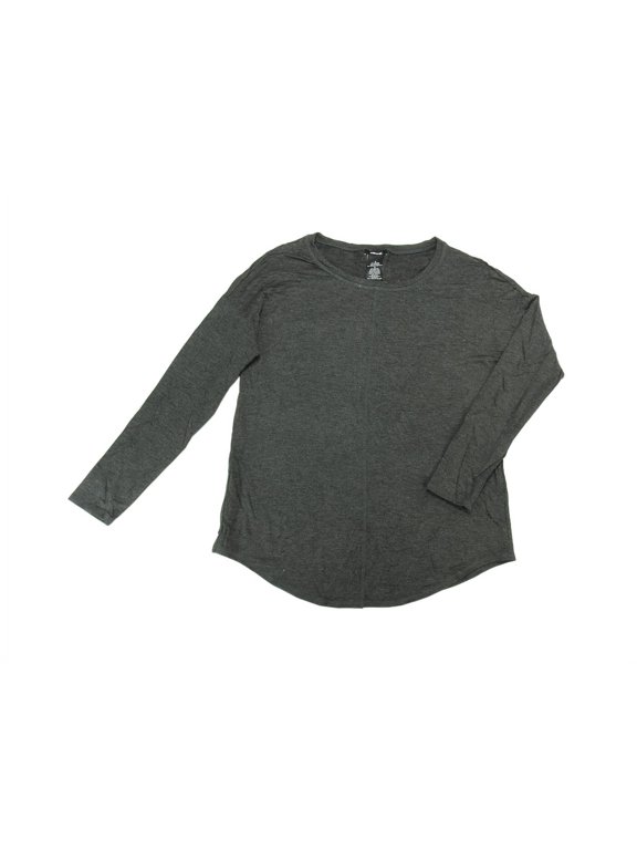 Womens Size Small Long Sleeve Pullover Top, Heather Graphite