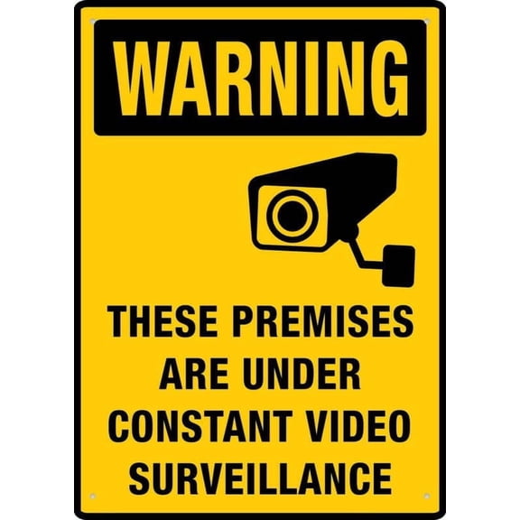 These Premises Are Under Constant Video Surveillance Sign Outdoor Metal Sign - 12 X 8 Metal Signs For Business, Workplace, Office, Home, Delivery Signs, Road Signs, Garden Signs