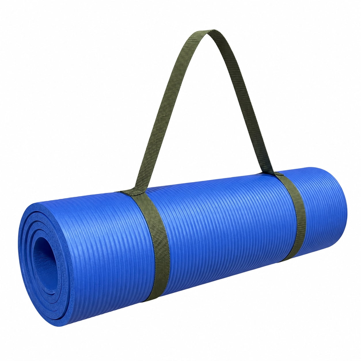 Premium 1/2-Inch Extra Thick Exercise Yoga Mat, Non-Slip Anti-Tear, Carry Strap, Indoor & Outdoor Fitness Mat, 71” Long 24” Wide