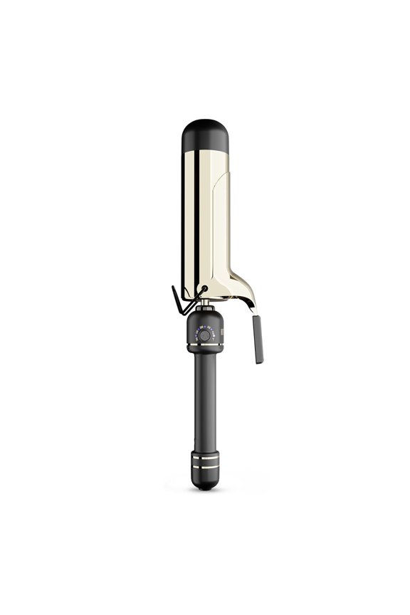 Premium 1 Inch Pro Curling Wand with Extra-Long Gold Plated Barrel, High-Heat Hair Styler for Professional Definition and Shine, Fast Heating Tool with Ergonomic Clamp