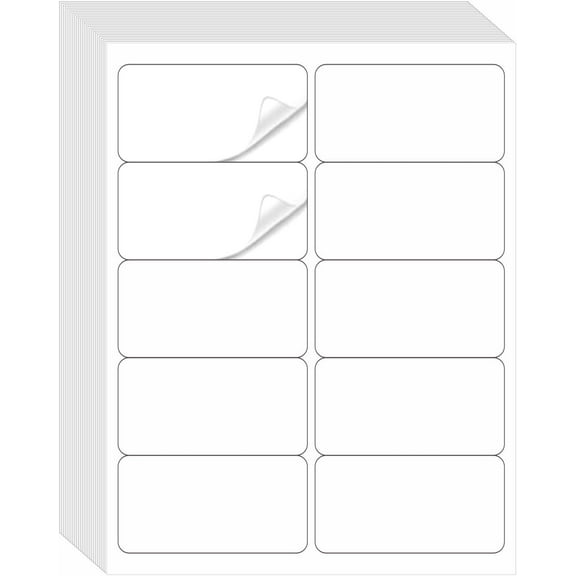 Premium 10 UP 2" x 4" Shipping Labels, 1000 Mailing Labels for Envelopes, Laser/Ink Jet Printer Compatible, White Paper Printable Stickers