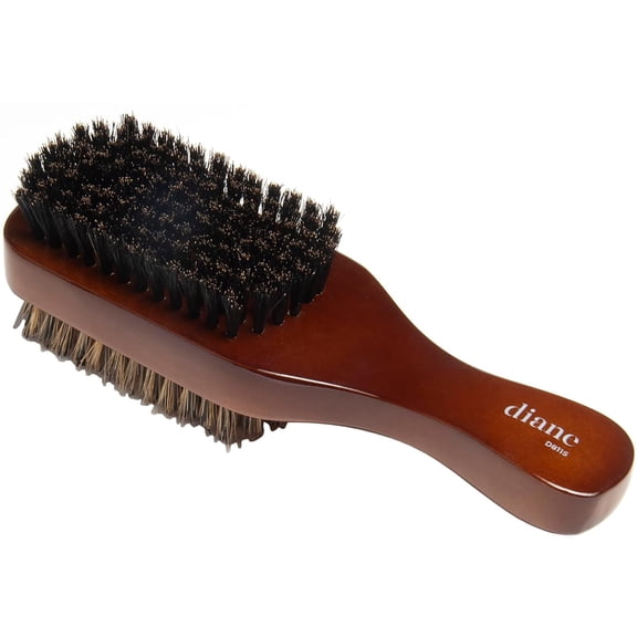 Premium 100% Boar Bristle 2-Sided Club Brush for Men, Medium Firm Bristles Thick, Curly or Coarse Hair, Mens Detangling, Smoothing, Wave Styles, Soft on Scalp, Restores Shine