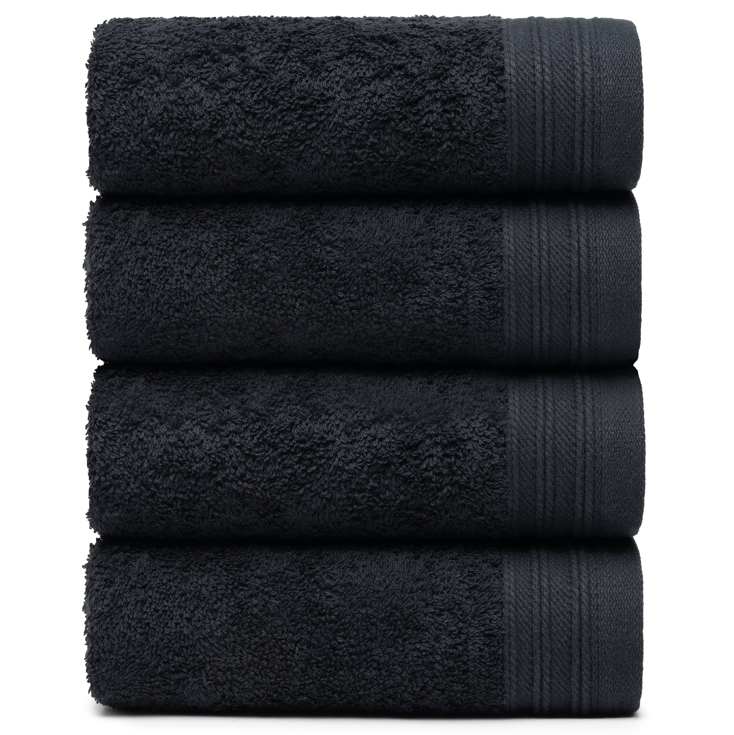 Premium 100% Cotton Towel Set of 4 Hand Towels 18" x 30" | 4 Ultra Soft ...