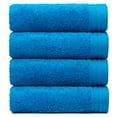 thumbnail image 1 of Premium 100% Cotton Towel Set of 4 Hand Towels 18" x 30" | 4 Ultra Soft and Highly Absorbent Hand Towels for Bathroom, Gym, Hotel, Spa, Machine Washable | Color: Petrol, 1 of 13