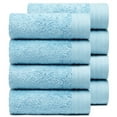 thumbnail image 1 of Premium 100% Cotton Towel Set of 8 Hand Towels 18" x 30" | 8 Ultra Soft and Highly Absorbent Hand Towels for Bath room, Gym, Hotel, Spa, Machine Washable | Color: Sky Blue, 1 of 13