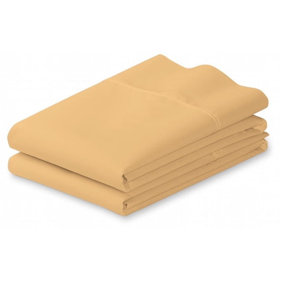 Premium 100% Egyptian Cotton Pillowcase Pair: Breathable, and Luxuriously Soft Pillow Covers King - Gold