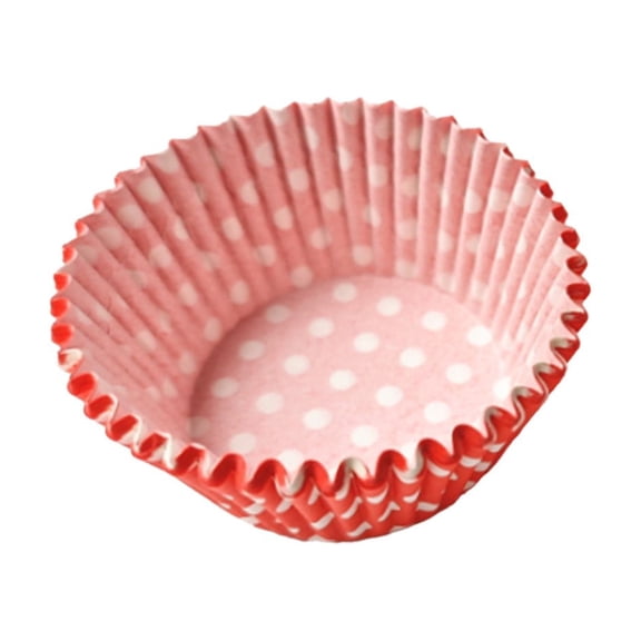 Premium 100 Pack PVC Cake Liners and Baking Cups – Decorative Polka Dot Paper Molds for Cupcakes, Muffins, Desserts, and Party Events