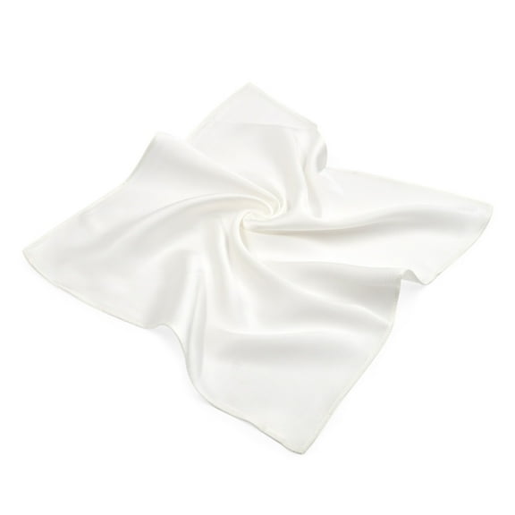 Premium 100% Pure Mulberry Silk Solid Pocket Square Handkerchief Scarf 13.5"