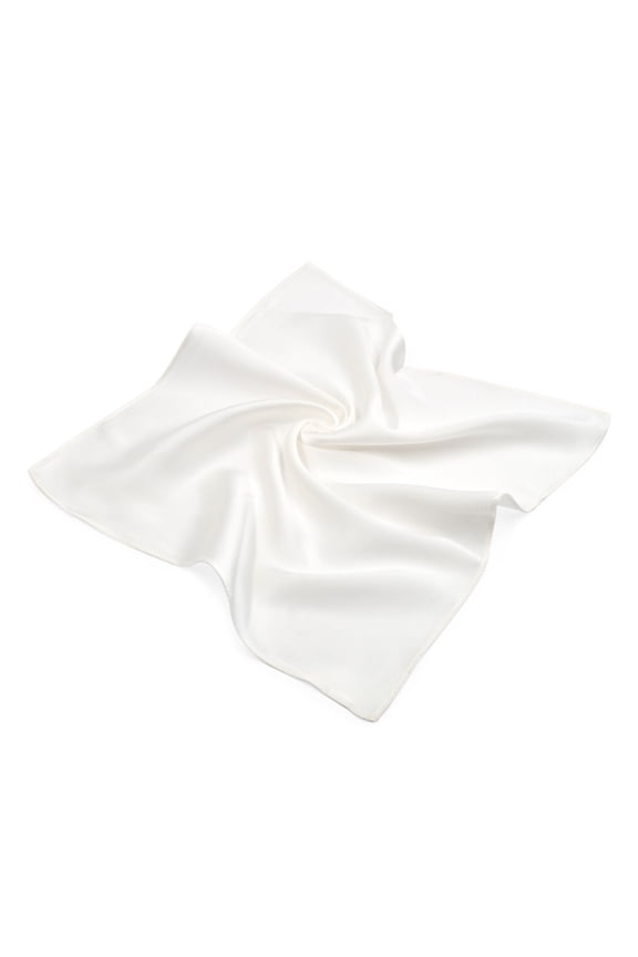 Premium 100% Pure Mulberry Silk Solid Pocket Square Handkerchief Scarf 13.5"