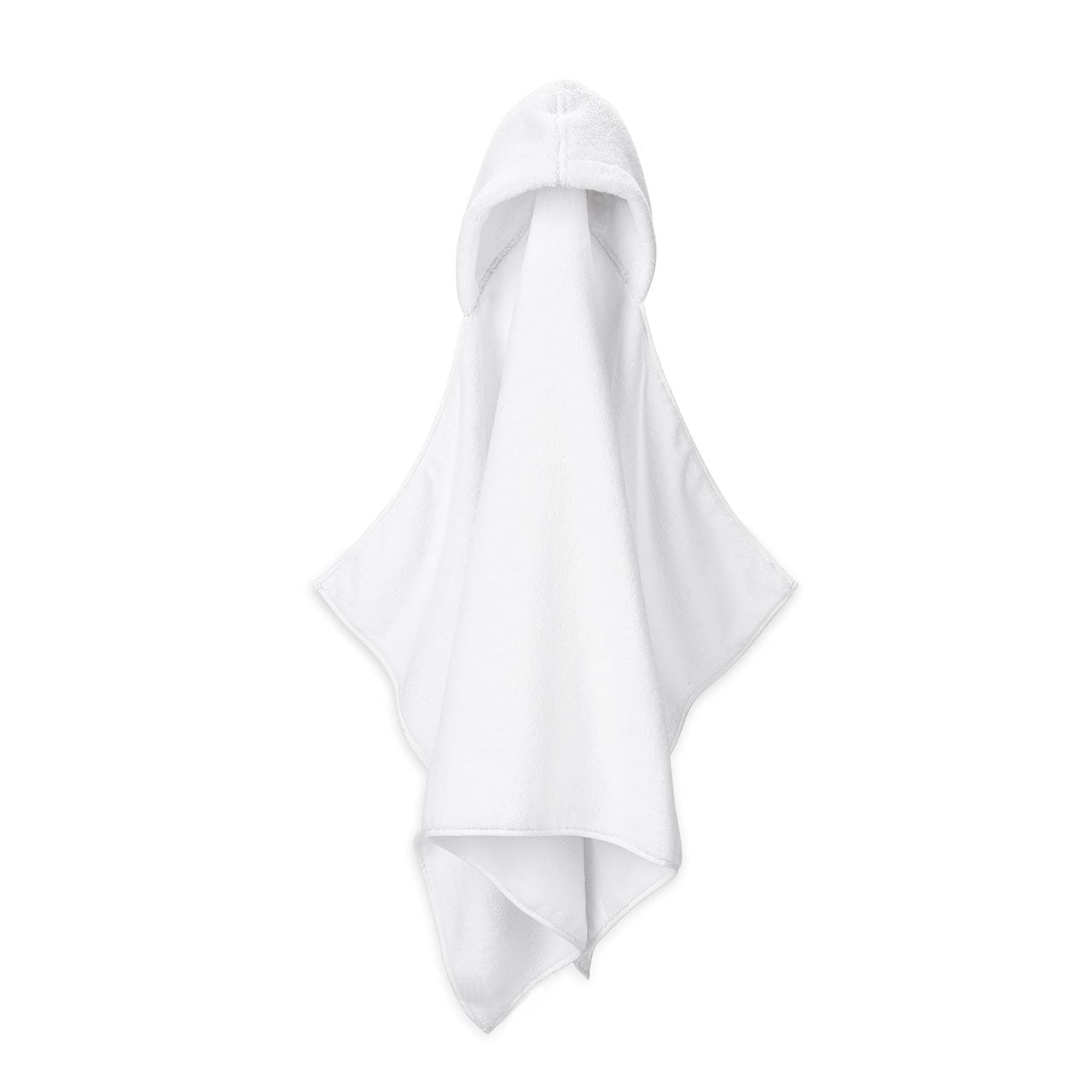 Infant White Cotton Hooded Bath Towel Set