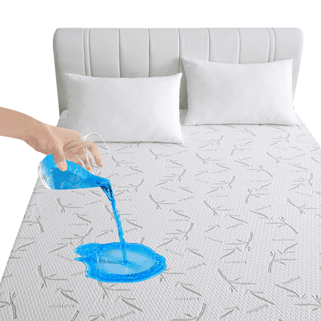 100% Waterproof Bamboo Mattress Cover – Soft, Skin-Friendly & Deep Pocket