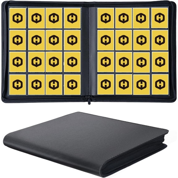 Premium 1000+ Pockets Card Binder, Trading Card Binder, Card Collection Binder 16 Pocket, Side Loading Card Binder with Zipper, Ringless Trading Card Album Folder for MTG, TCG, Sports Cards