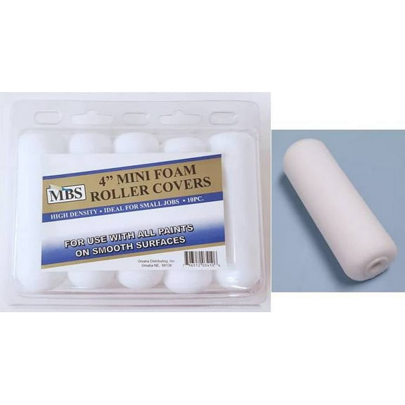 Premium 10pc High Density Mini 4" Foam Rollers Glue Epoxy Paint Stain