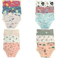 thumbnail image 1 of Premium 12-Pack Cotton Briefs for Toddler Girls - Sizes 2T, 3T, 4T, 5T, 6T, 7T | Comfortable and Stylish Underwear, 1 of 5
