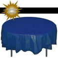 thumbnail image 1 of Premium 12 Pack Navy Blue Plastic Tablecloth, 84 Inch Round, 1 of 1