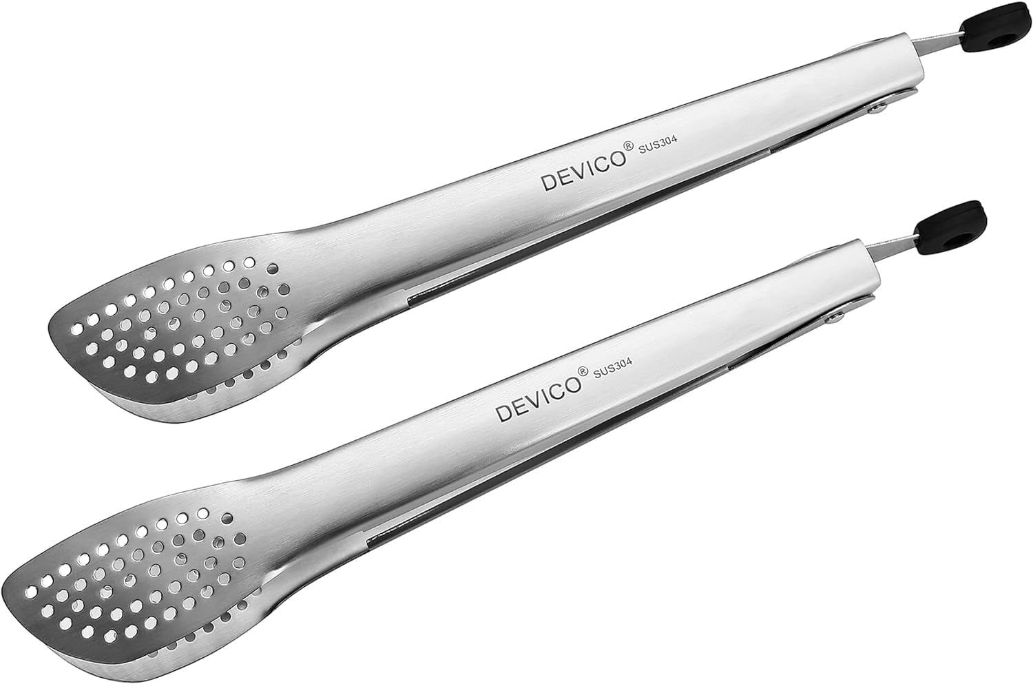 12-inch Stainless Steel Non-Stick BBQ Kitchen Tongs Set