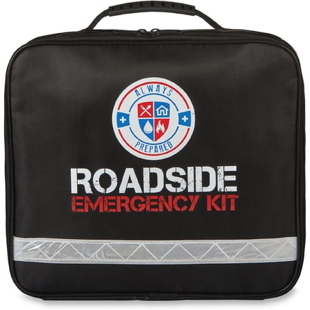 Premium (125 Piece) Roadside Emergency Car Kit – with Jumper Cables – All-in-One Auto Safety and First Aid Kit – Travel Safety for Women, Men, and College Kids – Roadtrip Essentials
