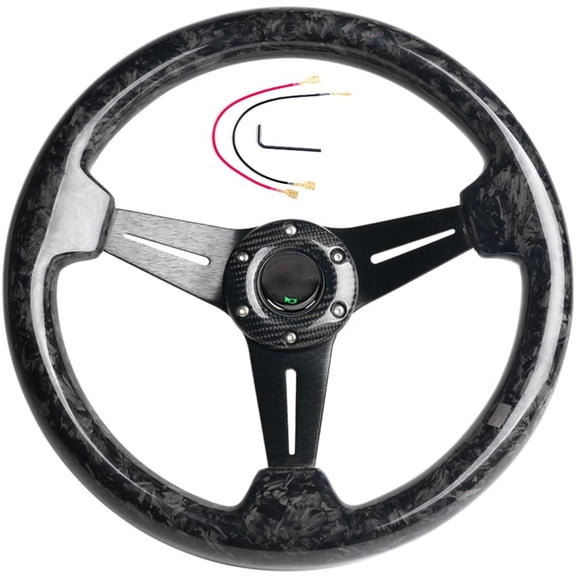 Premium 14" Automotive Steering Wheel Crafted from Forging Carbon Fiber For Enhancing Driving