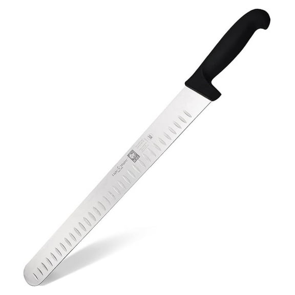 Premium 14-inch Slicing Knife With Granton Edge By High Carbon German Stainless Steel Carving Knife For Meat, Whole Turkey, Brisket, Large Roasts-NSF Certified Ergonomic Ham Slicer