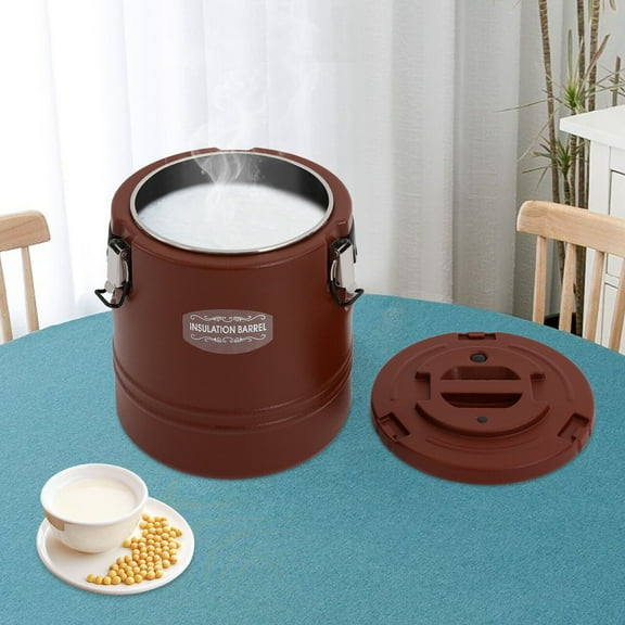 Premium 15.85Qt Insulated Food Bucket with Sealable Lid Stainless Steel, Durable, Hot/Cold Food Storage, Portable for Outdoor Activities, Picnics, and Events