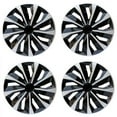 thumbnail image 1 of Premium 15" Wheel Covers & Hub Caps ABS Black and Silver, 4 Pack, 1 of 10