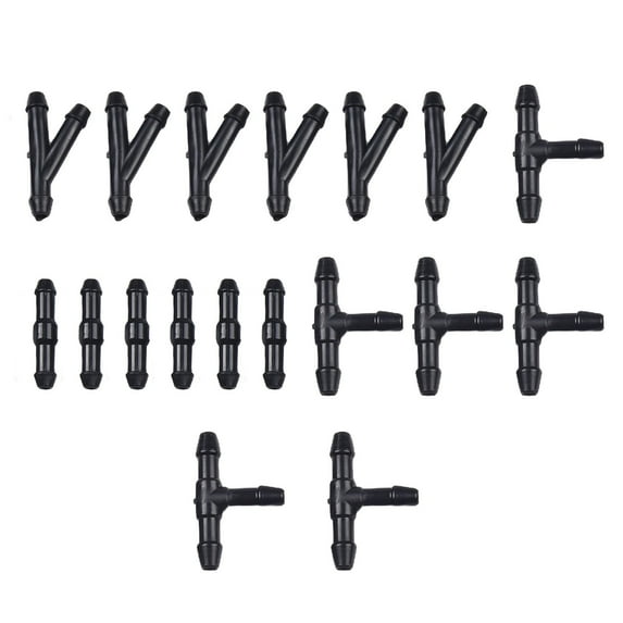 Premium 18 Pcs Windshield Washer Hose Connectors - TYI Type Splitter Fittings