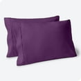 thumbnail image 1 of Premium 1800 Ultra-Soft Microfiber Collection Pillowcase Set (Standard Pillowcase Set of 2, Plum), 1 of 5