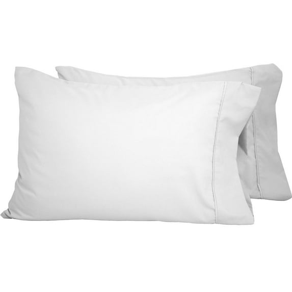 Premium 1800 Ultra-Soft Microfiber Collection Pillowcase Set (Standard Pillowcase Set of 2, White)