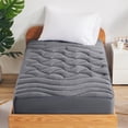 thumbnail image 1 of Sleep Zone California King Size Cooling Mattress Topper, Premium Zoned Cool Mattress Pad Cover, Padded Mattress Protector Breathable Washable, Deep Pocket 8-21" (Gray, California King), 1 of 7