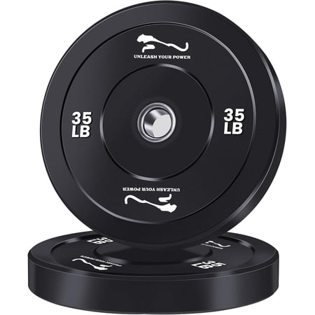 Premium 2-Inch Bumper Plates Set, Commercial-Grade Rubber Weight Plates with Steel Insert for Home & Gym Strength Training