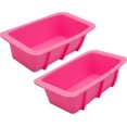 Premium 2Pack Smaller Silicone Bread Loaf Pan Set Nonstick, Oven 2