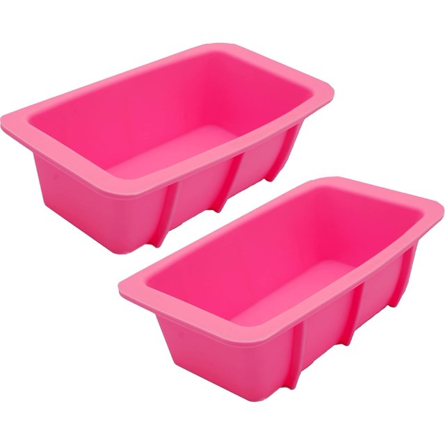 Premium 2Pack Smaller Silicone Bread Loaf Pan Set Nonstick, Oven 2