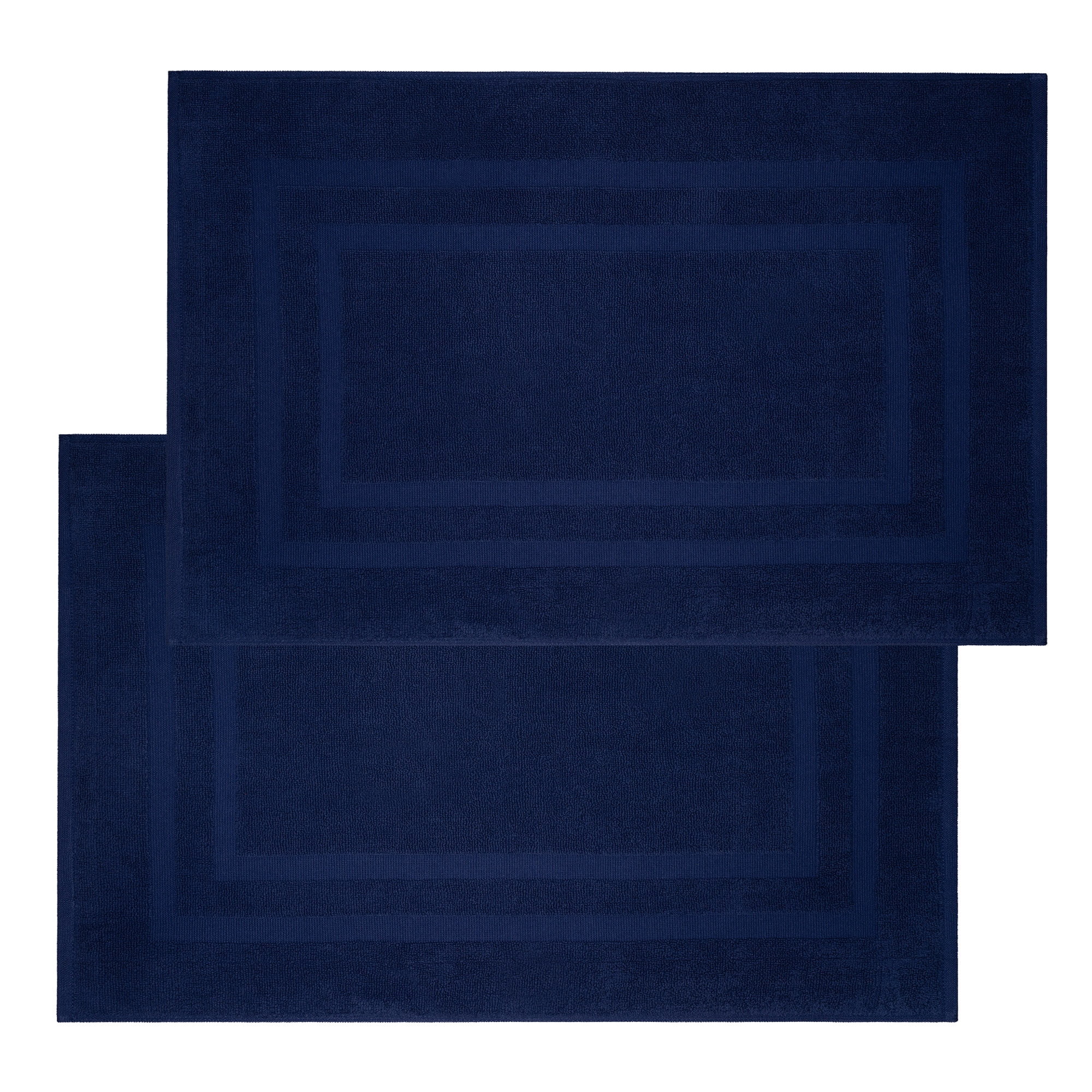 Premium 2 Pieces Towel Bath Mat/Rug Set size 20" x 31.5" Color Navy