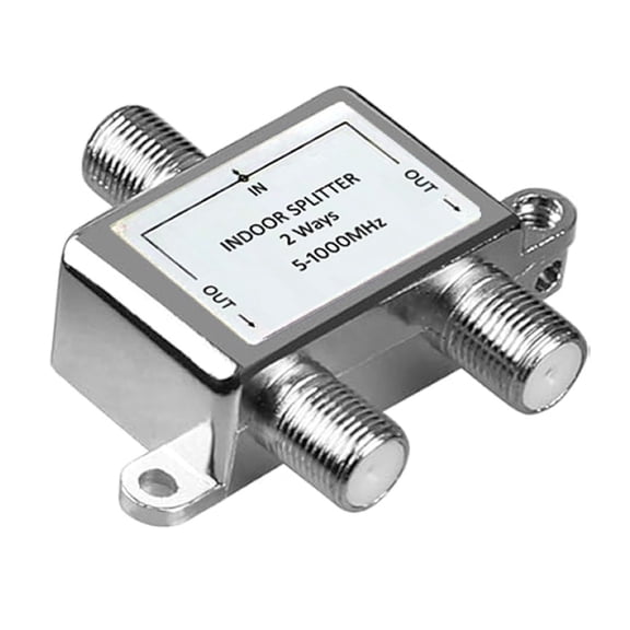 2-Way Coax Splitter Combiner For CATV Antenna Broadcast UHF VHF Modulated TV MATV Max 1000MHz