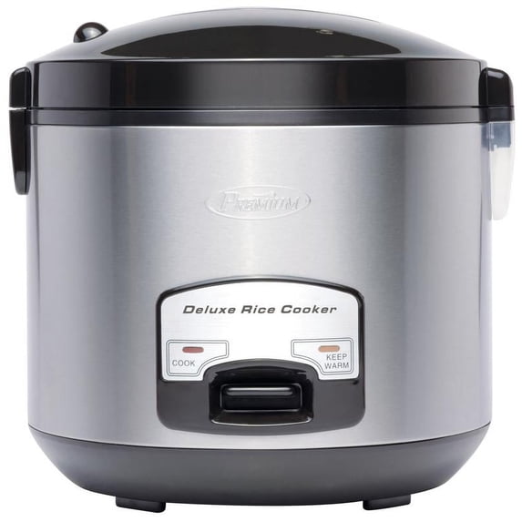 Premium 20-Cup Electric Rice Cooker, Stainless Steel - Keep Warm Function, Non-Stick Pot