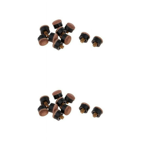 Premium 20 Pieces Billiards Screw-On Pool Cue Stick Tips Replacement Part