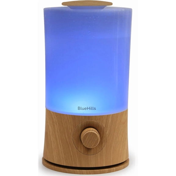 Premium 2000 ML XL Large Essential Oil Diffuser Aromatherapy Humidifier for Large Room Home 40 Hour Run Huge Coverage Area 2 Liter Extra Large Capacity Huge Diffuser Wood Grain E005