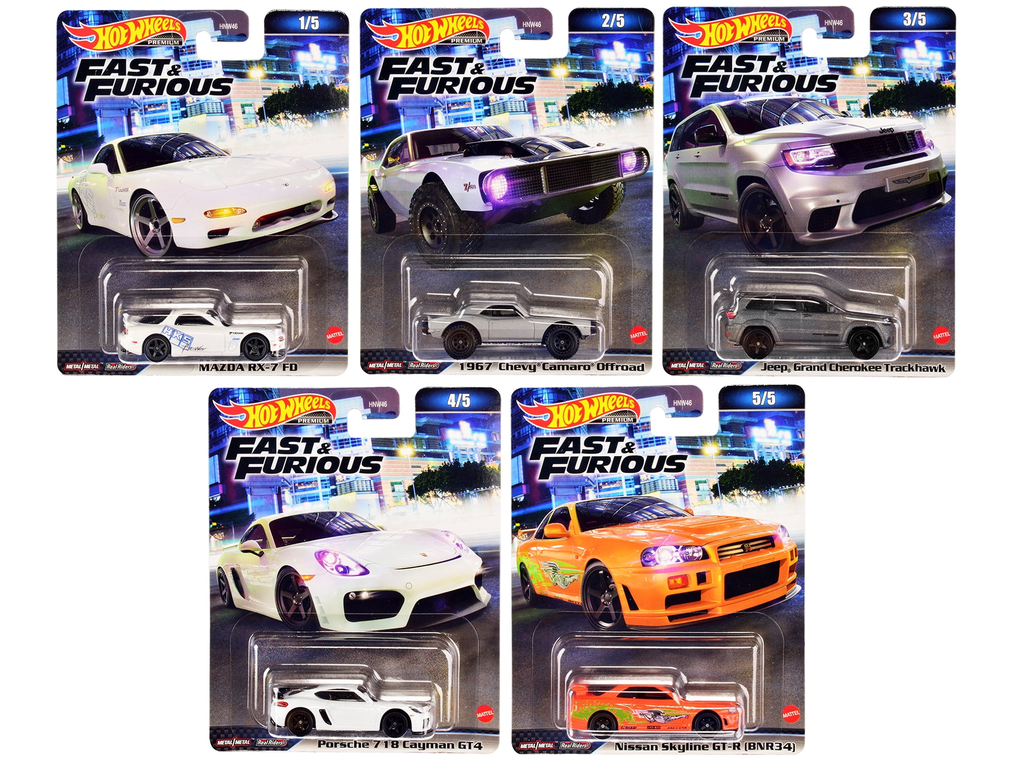 Hot Wheels PREMIUM Fast & Furious 5台セット Hot Wheels Premium 2023 Fast and Furious Collection Toy Pack