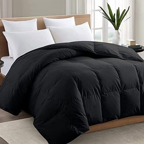 Premium 2100 Series California King Comforter All Season Breathable Black Comforter Soft 4D Spiral Fiber Quilted Down Alternative Duvet with Corner Tabs Hotel Style (96"x104")