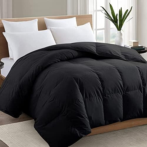 Premium 2100 Series Oversized Queen Comforter All Season Breathable Black Comforter Soft 4D Spiral Fiber Quilted Down Alternative Duvet with Corner Tabs Hotel Style (98"x98")