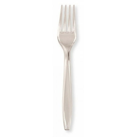 Premium 24 Count Plastic Forks - Clear