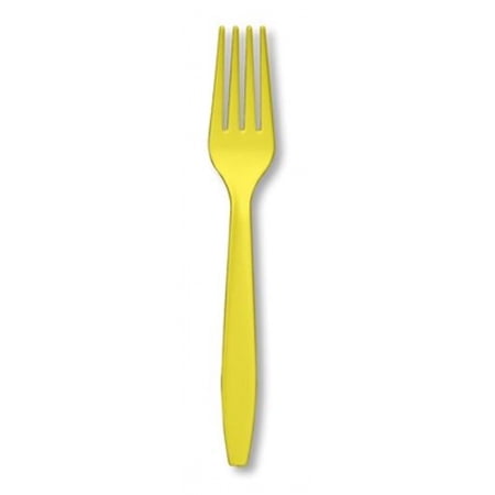 Premium 24 Count Plastic Forks - Mimosa