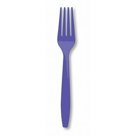 Premium 24 Count Plastic Forks - Purple