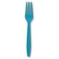thumbnail image 1 of Premium 24 Count Plastic Forks - Turquoise, 1 of 1