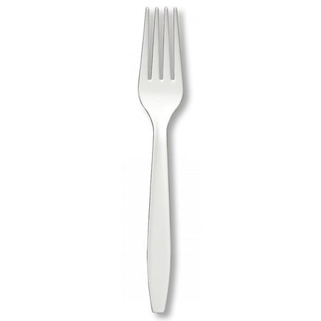 Premium 24 Count Plastic Forks - White