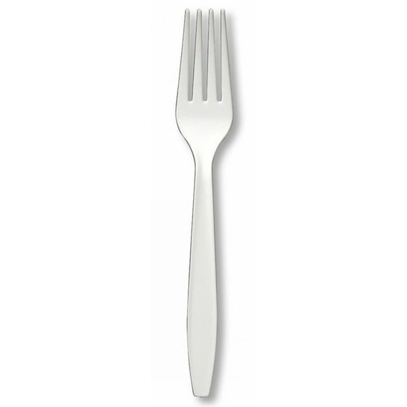 Premium 24 Count Plastic Forks - White